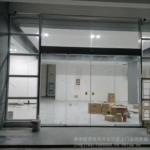 玻璃电动门-苏州自动感应门玻璃自动门地弹簧玻璃门销售安装