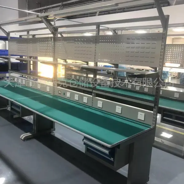 【工作台厂家 台面可均匀承重1000kg 可配置挂板及LED灯架】