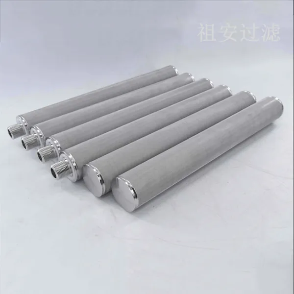 真空送料机316L不锈钢过滤器烧结毡滤芯 5um 600mm