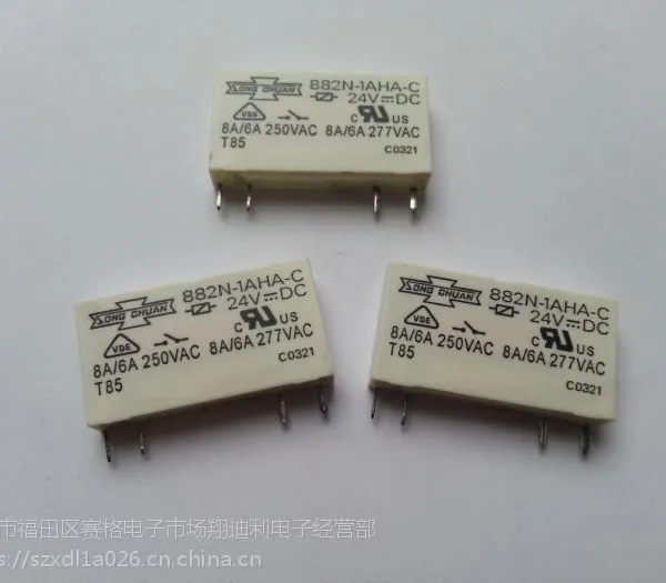 全新原装松川继电器 882N-1AHA-C-DC24V 4脚 6A 正品现货