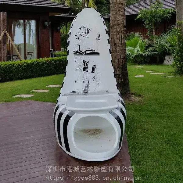 玻璃钢高跟鞋雕塑 荷兰风情美陈仿真拖鞋皮鞋模型雕塑
