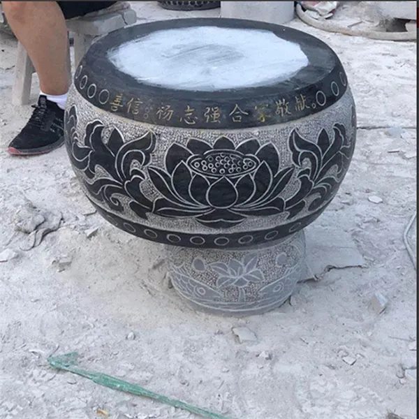 防锈木长廊凉亭柱子底托石头墩子寺院大殿柱子垫石家族祠堂柱墩