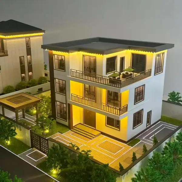 ?欧式独栋别墅沙盘农村自建房立体比例模型定做