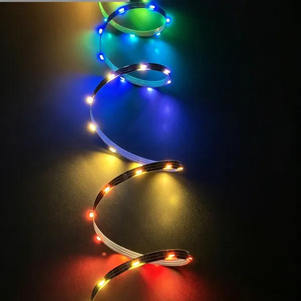��խ5MM �෢��ò�LED�ƴ�DC5V RGB+IC����һ�� 50��/�� ��Χ����