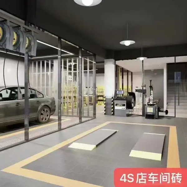 车库地砖防滑耐压4S店专用超市砖商场地面砖瓷砖大尺寸灰色工业风