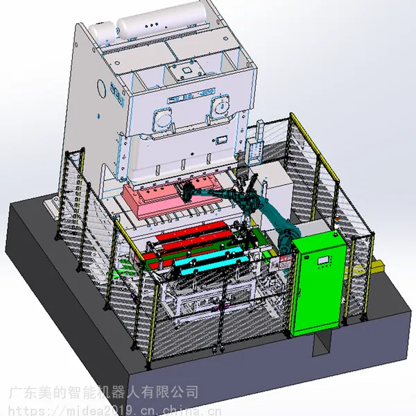 龙门冲床机器人上料,提高效率提高安全性