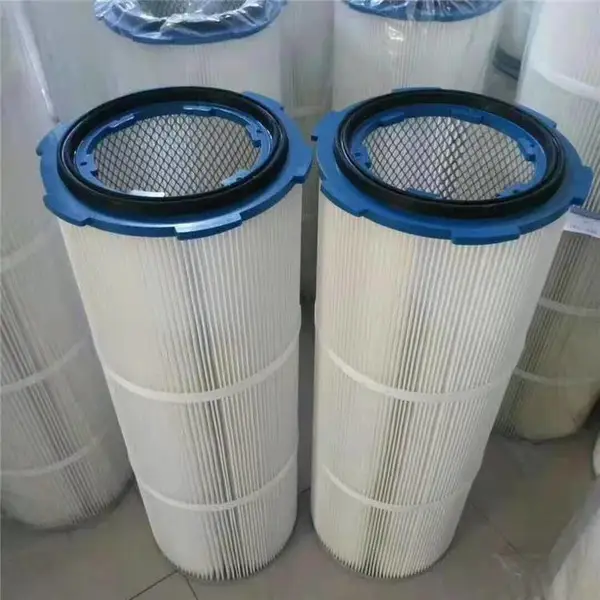 白色基材卡盘快拆式聚酯钎维除尘滤筒3260 3560覆膜滤芯-福顺康