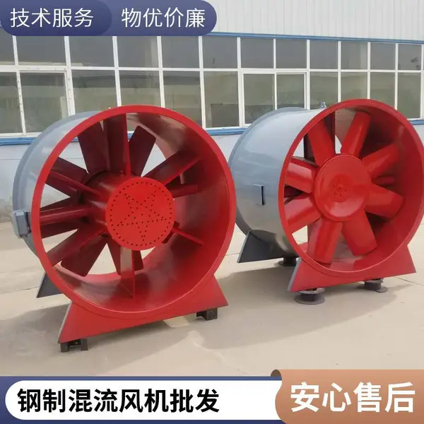 HTF型消防排烟风机 工程商用轴流管道通风设备 混流风机