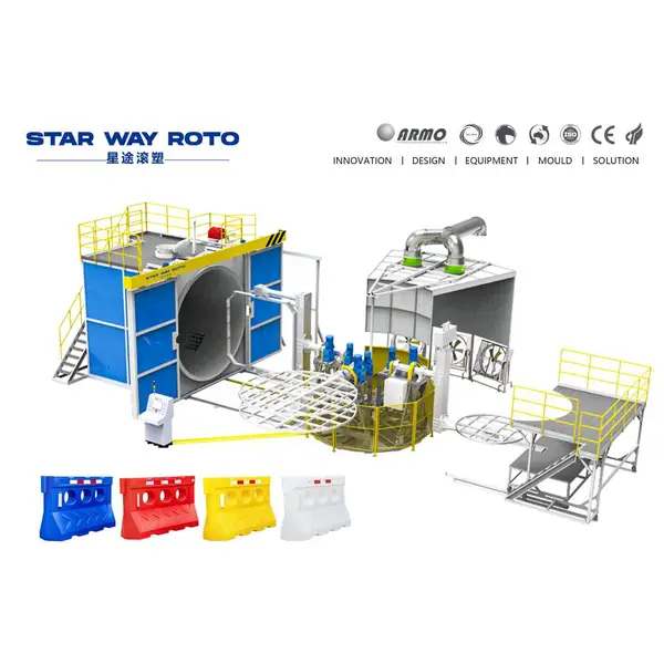 交通水马模具及设备制造商 星途滚塑 塔转式滚塑机