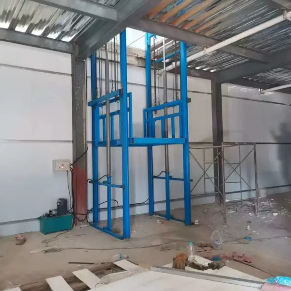 导轨链条式升降货梯 二三层厂房升降货梯车间货物装卸升降车
