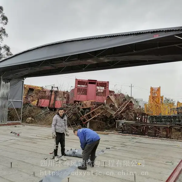 成都移动雨篷 伸缩遮阳棚 工地施工帐篷定制厂家