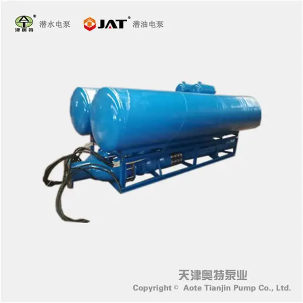 QJW300方流量躺卧潜水泵 660V电压 带浮筒 大型水域取水
