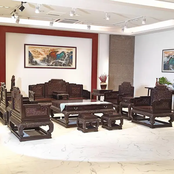 东非黑黄檀沙发厂家国标黑酸枝客厅家具紫光檀华夏名琢苏作工艺- 供应商网
