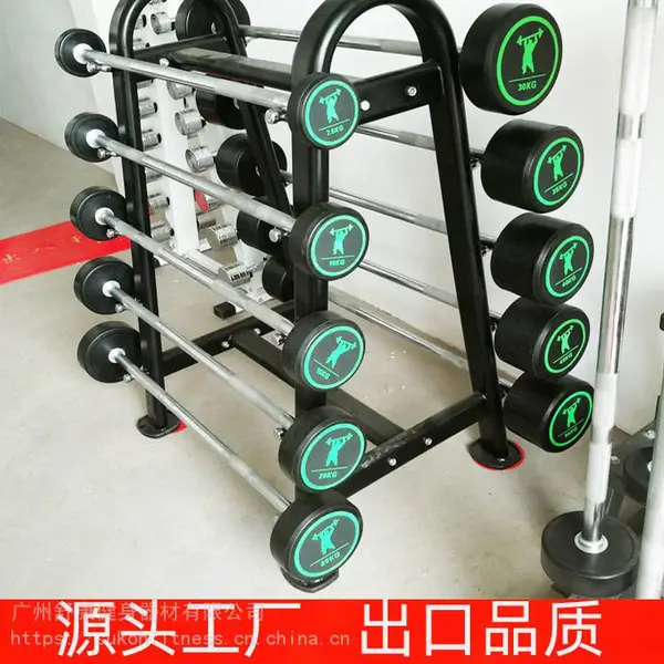 SK-903A舒康健身器材固定圆头铁包胶lifefitness杠铃健身会所私教杠铃架配套工厂