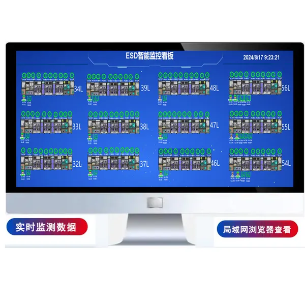 ESD无线联网数显防静电监控仪 静电接地监控系统 车间大看板
