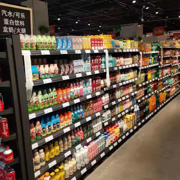 出口厂家货架置物展示架钢木结合超市办公隔断柜