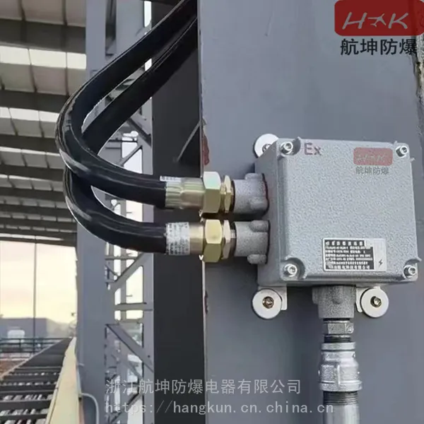 监控摄像防爆接线箱操作柱 铸铝分线箱 按钮控制盒 航坤订做