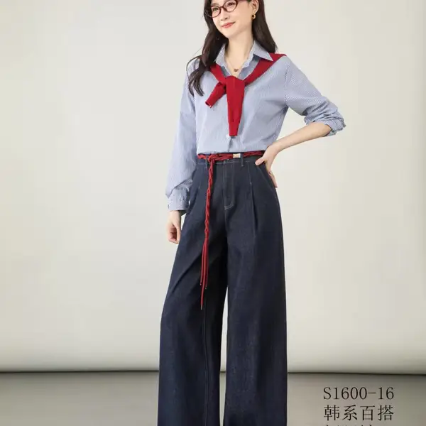 莎飞秋冬 加厚加绒牛仔裤系列 直播实体店女装拿货渠道库存尾货