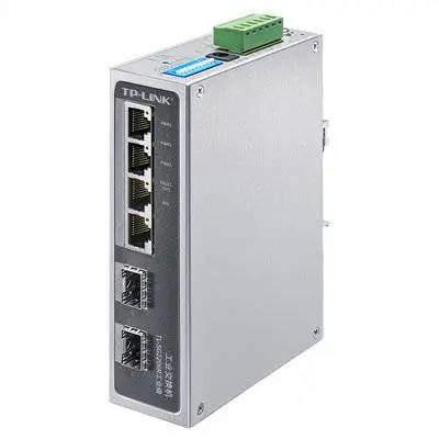 TP-LINK TL-SG2206R工业级6口千兆2光4电环网Web网管壁挂DIN导轨
