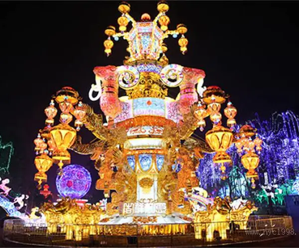 庙会场景氛围彩灯灯会搭建布置景区夜景街区户外花灯供应