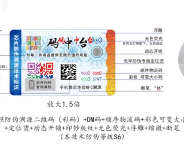 各类防伪溯源防窜货标签/适配不同行业和产品类型