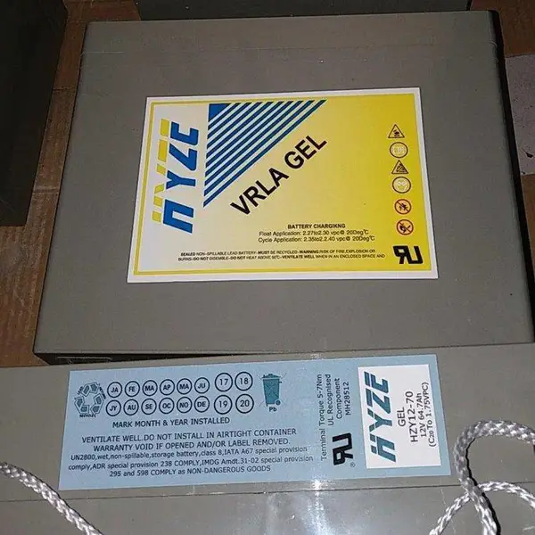 HAZE美国海志电池HZY-12-70免维护胶体12V70AH安防ups电源配套