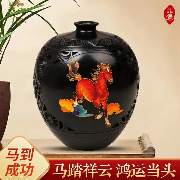 唐山瓷亿美陶瓷花瓶中式骨瓷花瓶摆件家居酒店礼品陶瓷艺术品可批发定制