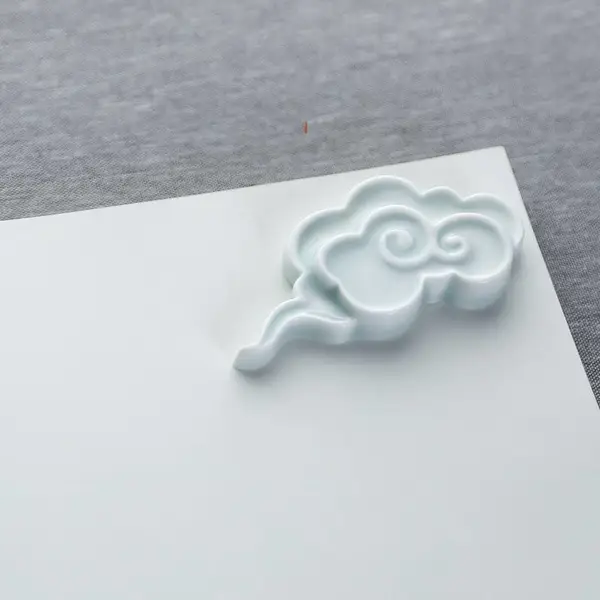 景德镇房四宝书法国画镇纸笔架 笔置镇尺陶瓷创意笔搁毛笔笔搁