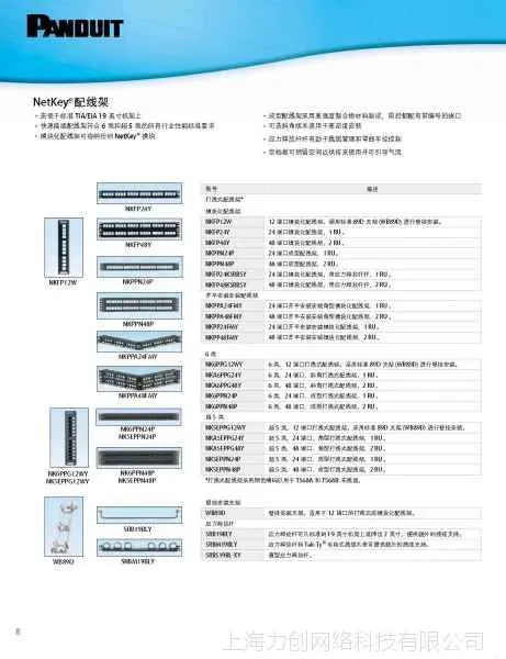 泛达模块化非屏蔽配线架