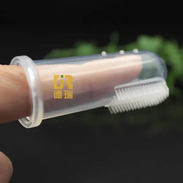 婴儿手指套硅胶软毛牙刷 舌苔儿童宝宝乳牙刷 拇指套乳牙刷 液态硅胶模具生产厂家