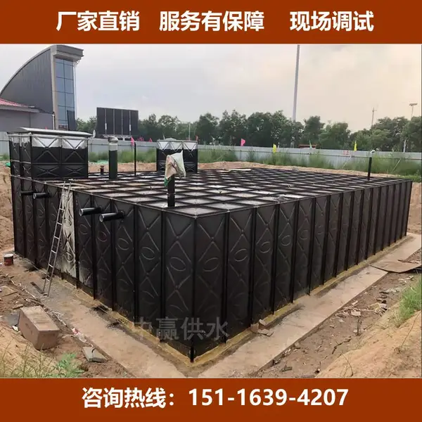 坚昆明市抗浮地埋箱泵一体化泵站采用热镀锌螺栓拧接