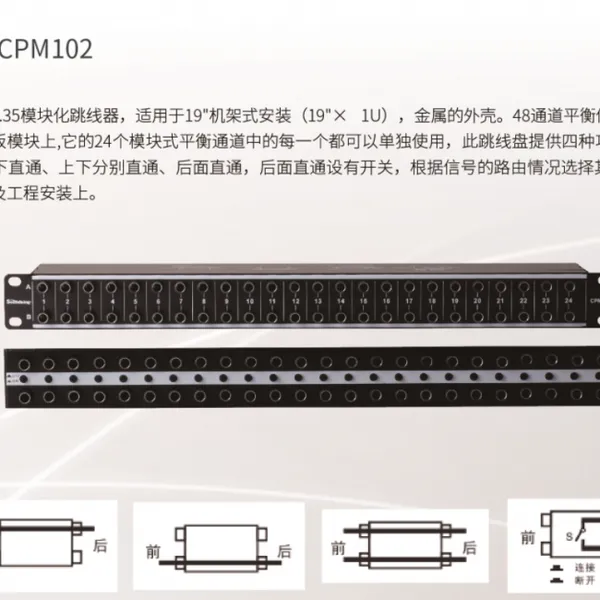 音王 跳线盘CPM102 设计紧凑的6.35模块化跳线器