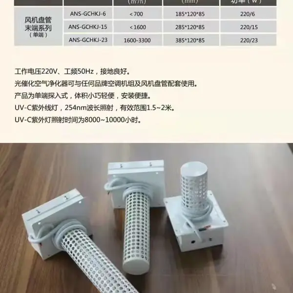 插入式光氢离子空气消毒净化机