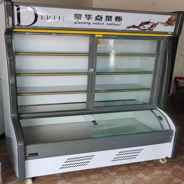供应全钢铜管四门冰柜双机双温冷冻冷藏冰柜点