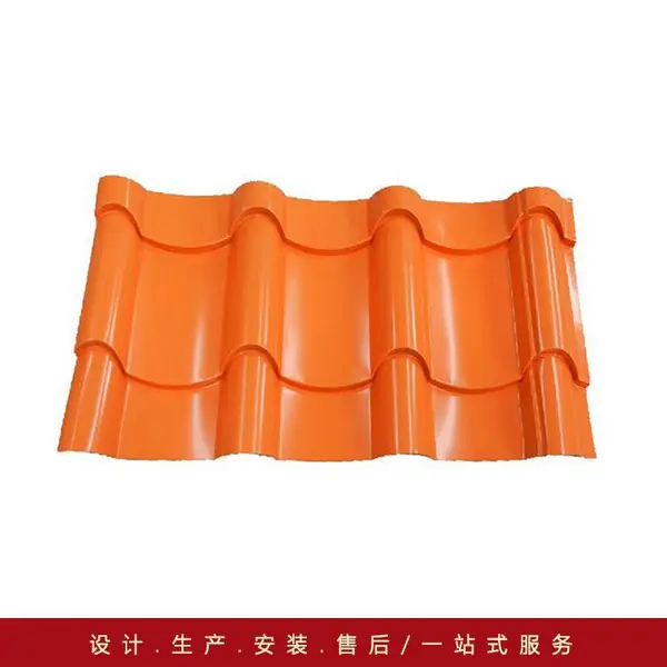 彩钢琉璃瓦765型金属仿古瓦 连廊、凉亭、寺庙、阁楼、酒店仿古屋面