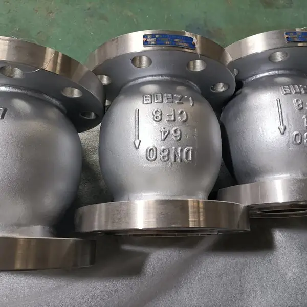 H42W-64P DN65单向逆止阀 不锈钢立式法兰止回阀