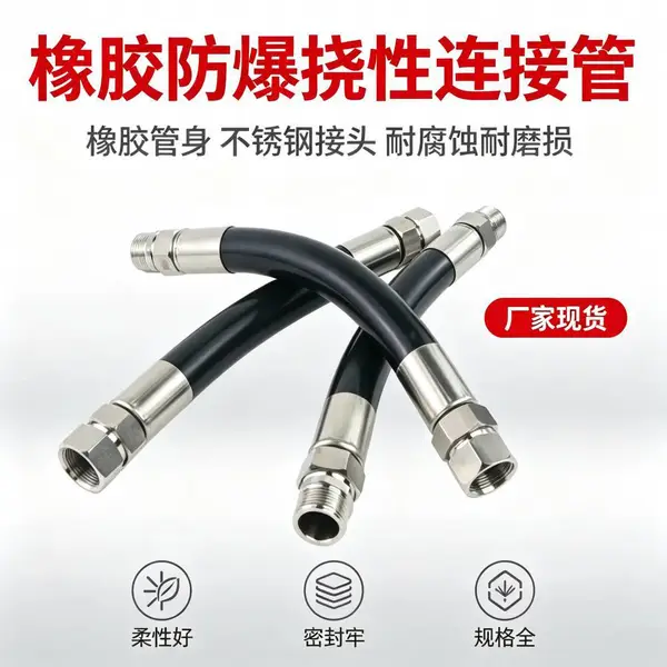 橡胶护套防爆软管 减震降噪适配设备震动工况布线配件