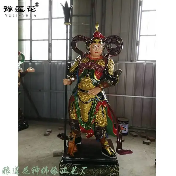 树脂玻璃钢木雕佛像杨戬二郎显圣真君 佛像厂家 二郎神神像1.08米