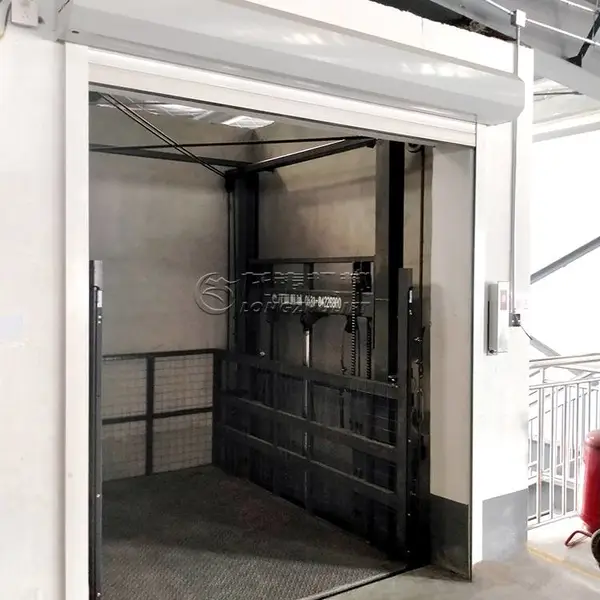 两层三层装卸货升降机 导轨液压升降货梯 2吨3吨链条货梯