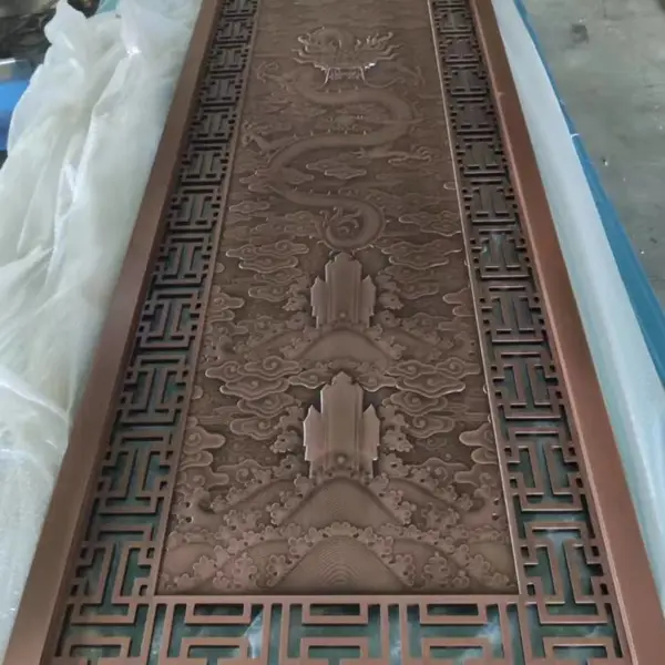 承接铝雕墙景壁画背景墙镂空隔断屏风设计生产安装