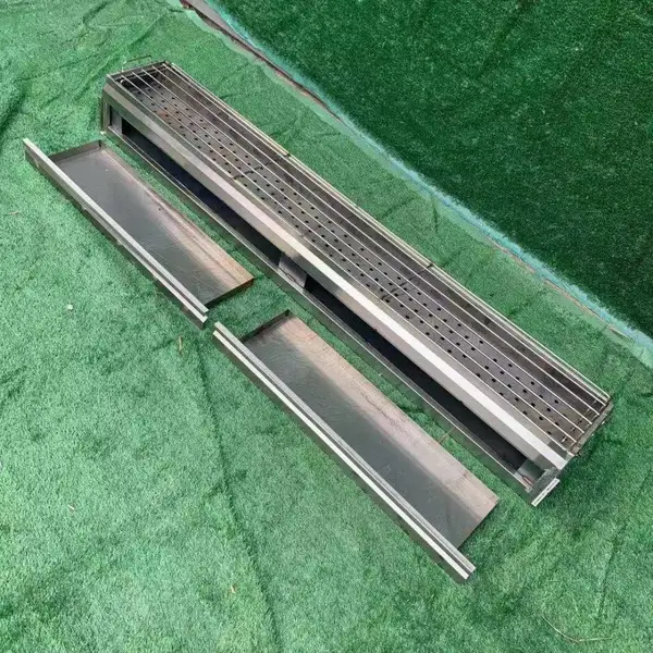 白钢烧烤炉商用摆摊带抽风机加厚木炭炉不锈钢炉子钢板烤炉铁板炉鼓风机款烧烤炉