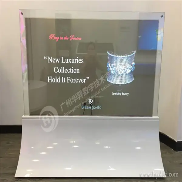 ����ֱ��55��OLED͸�����Է�����ʾ�� ������Ļ��Ƚ���2mm ֧�ֶ���ƴ��