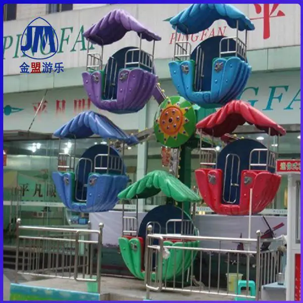 吊篮在动力带动下慢慢旋转 观览车游乐设备