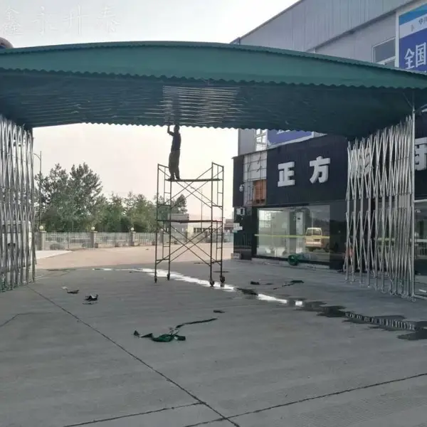 重庆渝中伸缩遮阳篷安装步骤 推拉棚停车棚包邮到家
