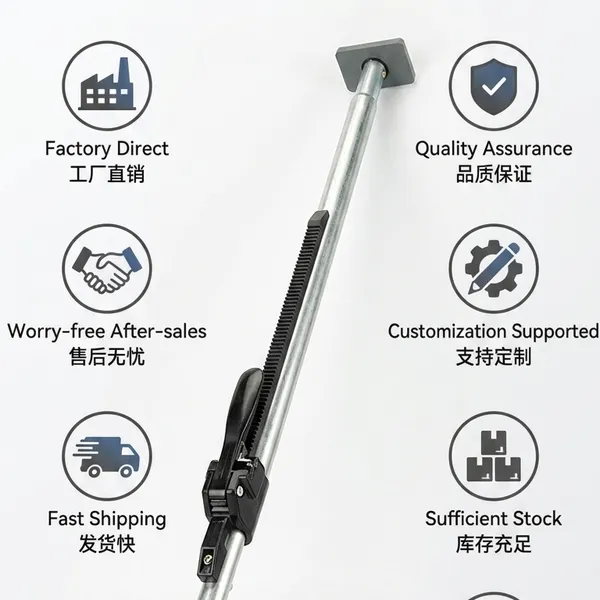 集装箱货物支撑杆 重型可调节伸缩杆 厢式货车防滑固定器 电镀防锈