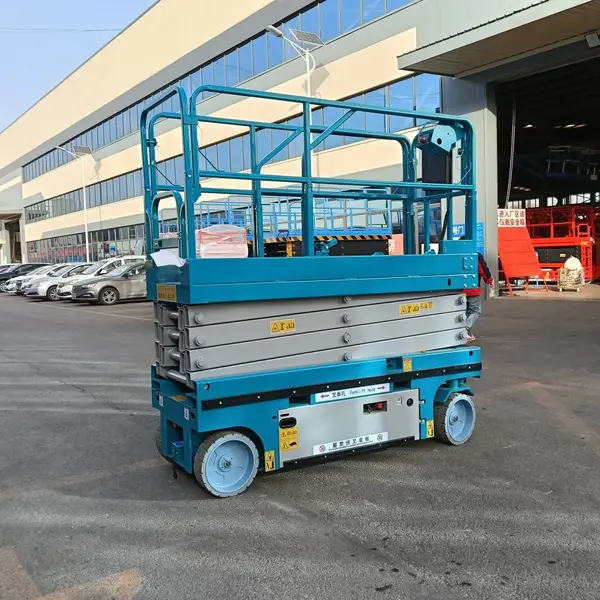电动液压简易自行走登高车 剪叉式升降平台 高空作业检修台
