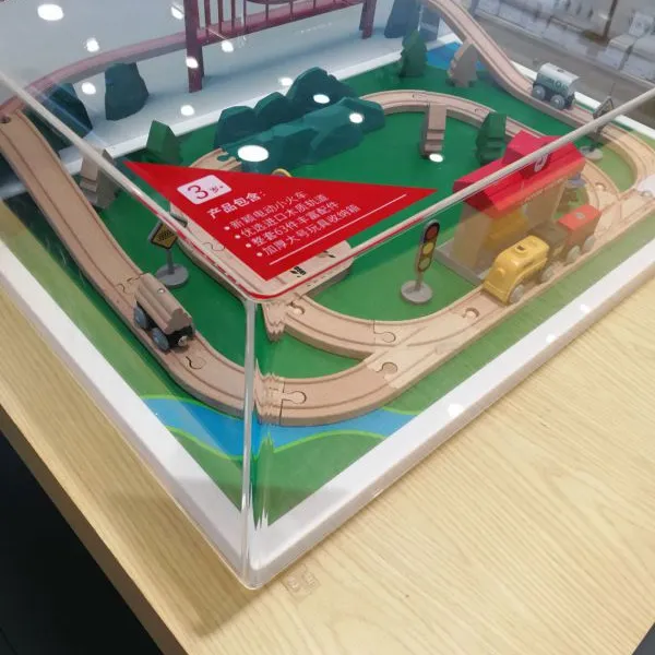 PMMA透明板亚克力板广告灯箱板展示台透明亚克力盒子