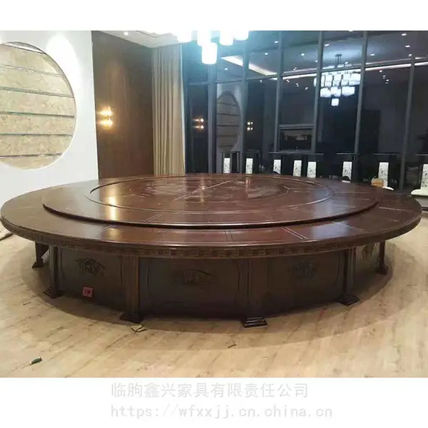 山东厂家供应酒店家具电动圆桌/大尺寸圆桌/定做圆桌/理石圆桌/实木圆桌