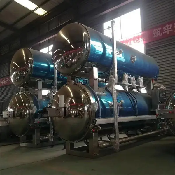 咸鸭蛋杀菌锅大型卤煮锅茂鼎五香鹌鹑蛋深加工流水线设备源头厂家