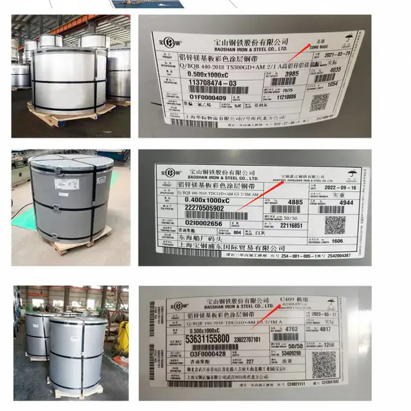宝钢宝武彩涂建筑用彩钢板 压型彩钢瓦600环保彩涂卷 屋顶围挡